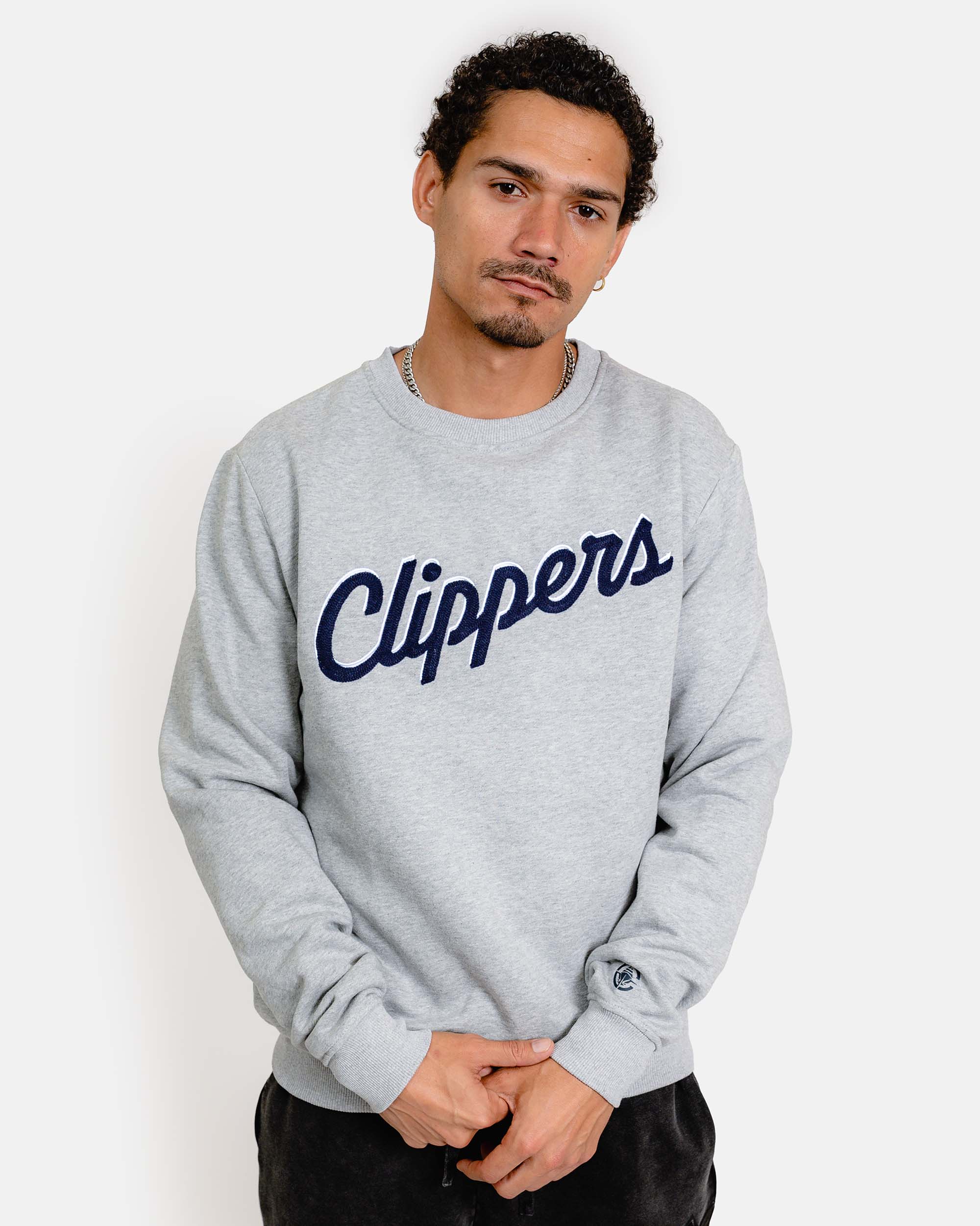 Gray Clippers Chainstitch Crewneck Sweatshirt