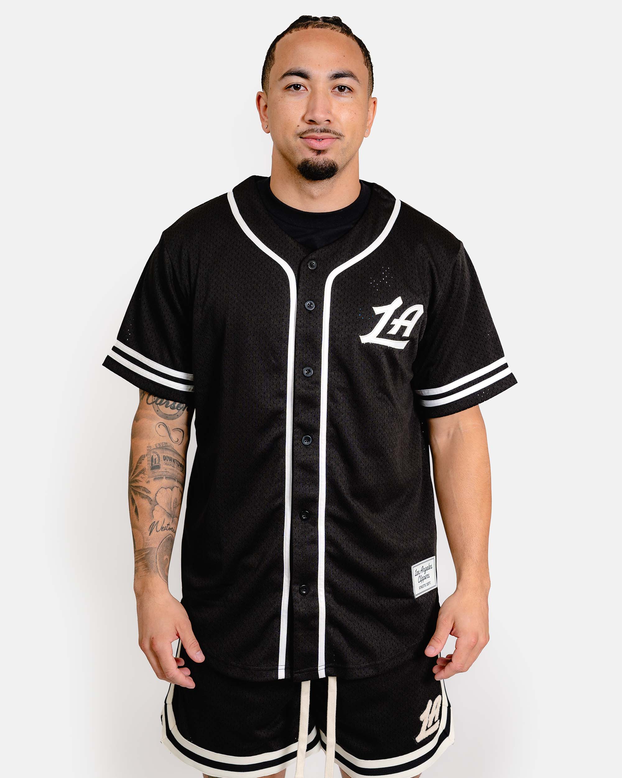 Black LA Baseball Jersey