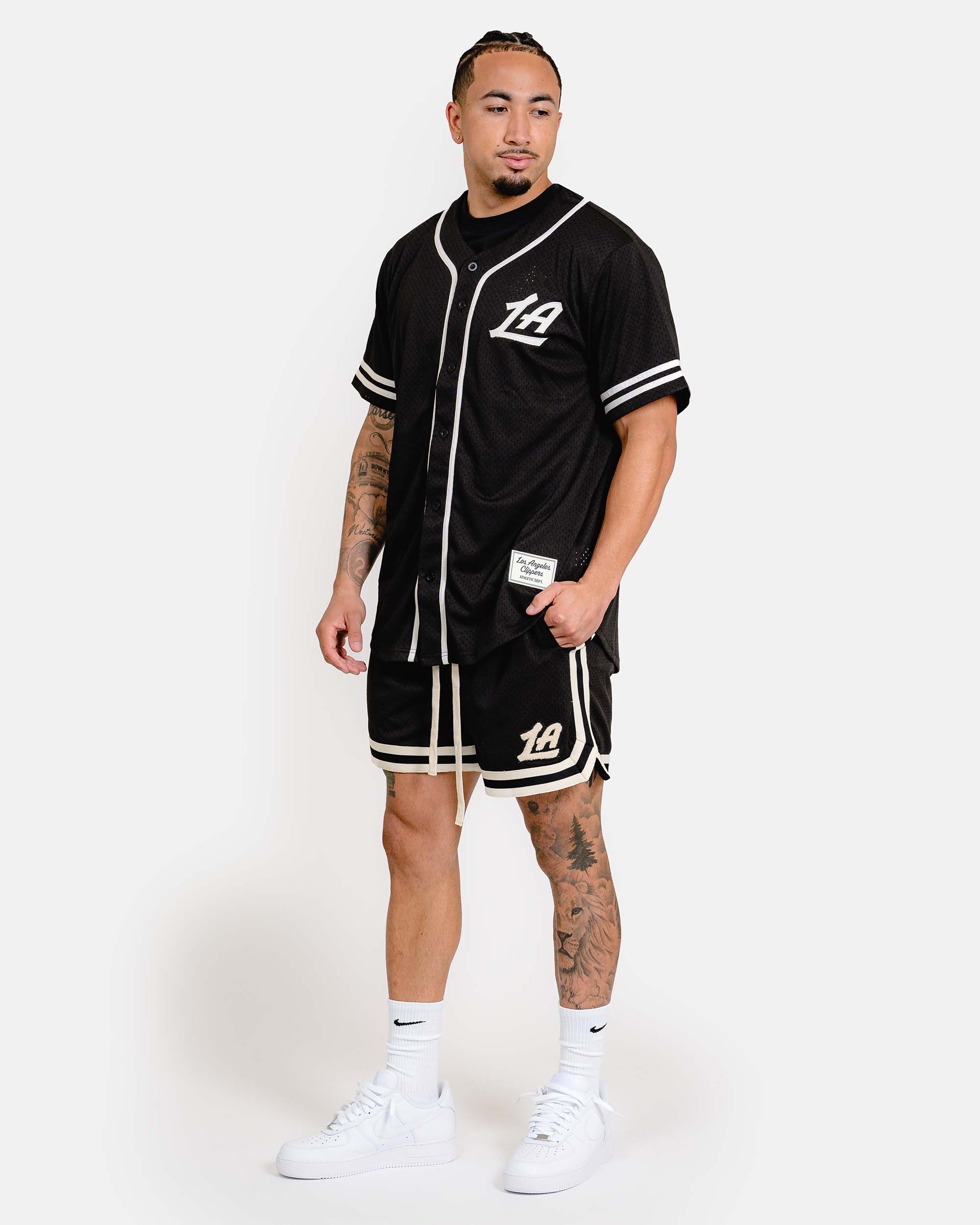 Black LA Baseball Jersey