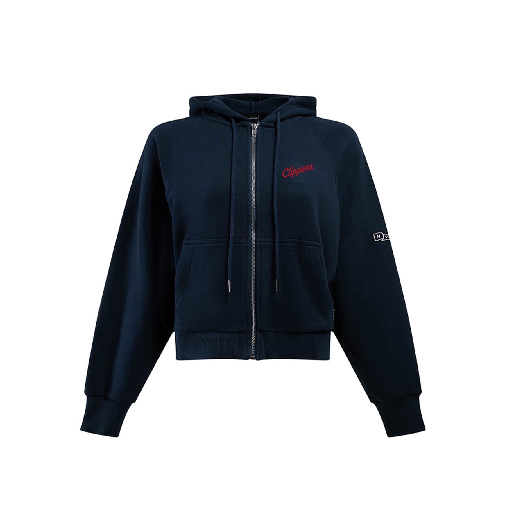 Women's Navy Raglan Zip-Up Hoodie