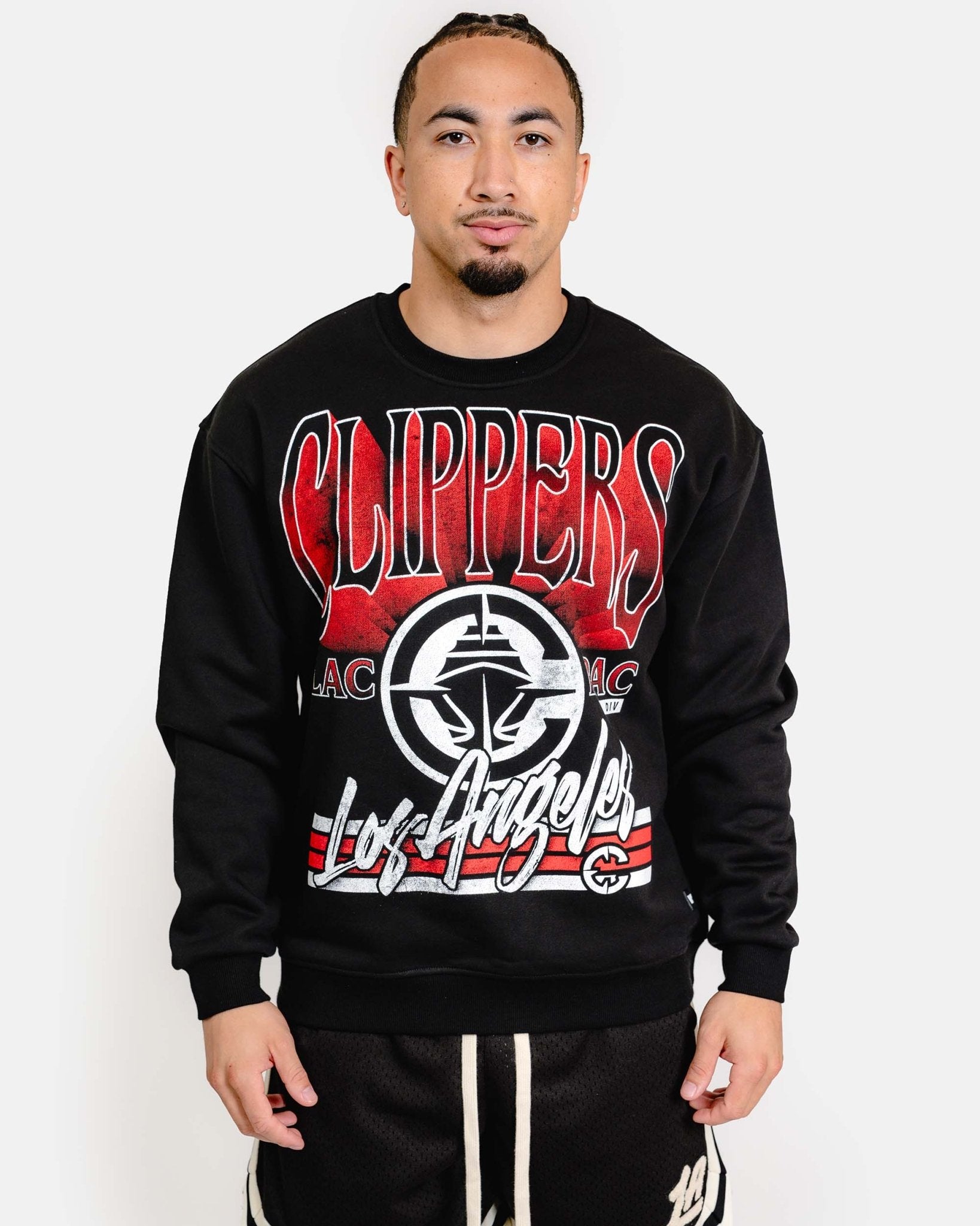 Black Clippers Distressed Graphic Crewneck - Apparel - Black - 20 - 000201 - S