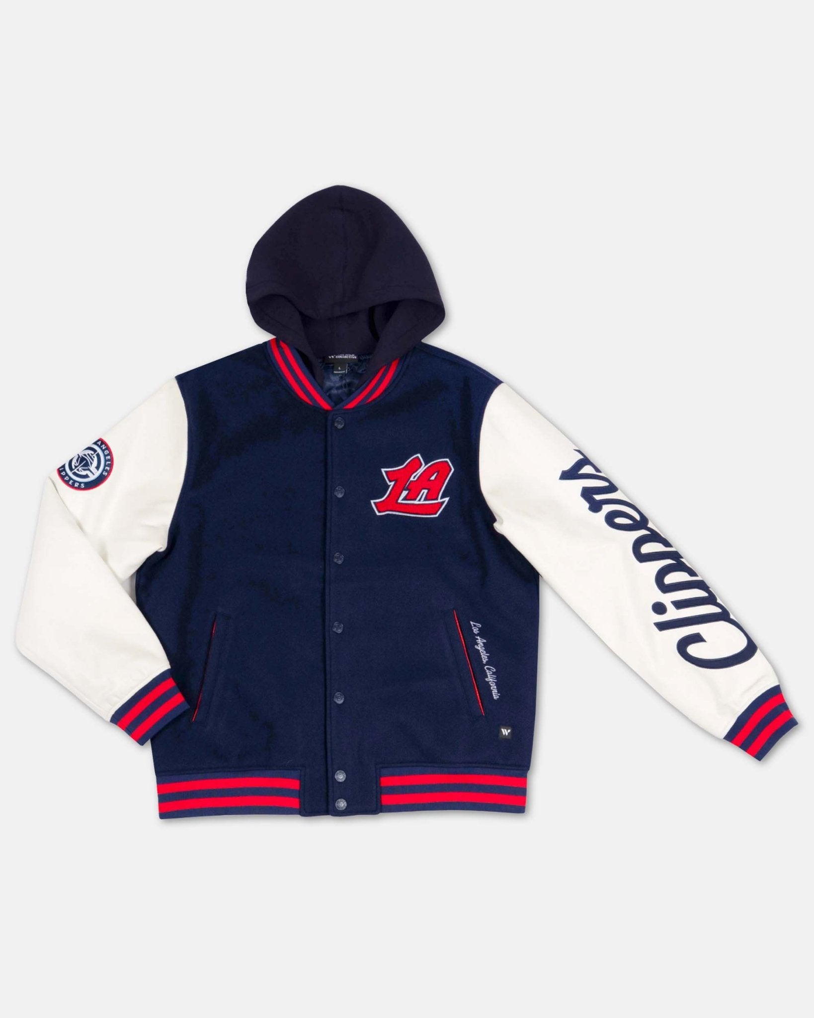 Clippers Varsity Jacket Hoodie - Apparel - Navy/White - 20 - 000203 - S