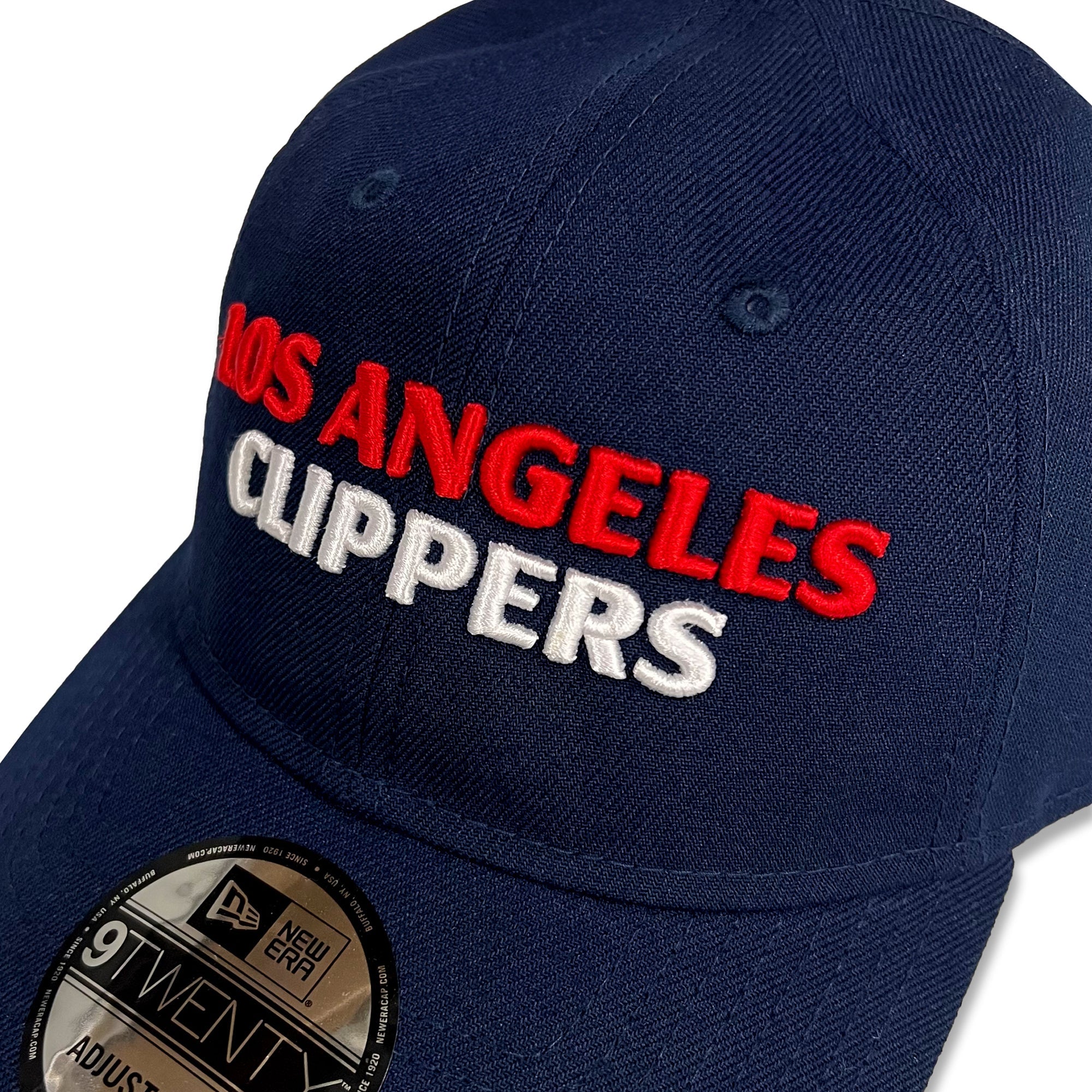 Navy Gothic Stacked Logo 920 Adjustable Hat - LA CLIPPERS TEAM STORENew Era60 - 000070
