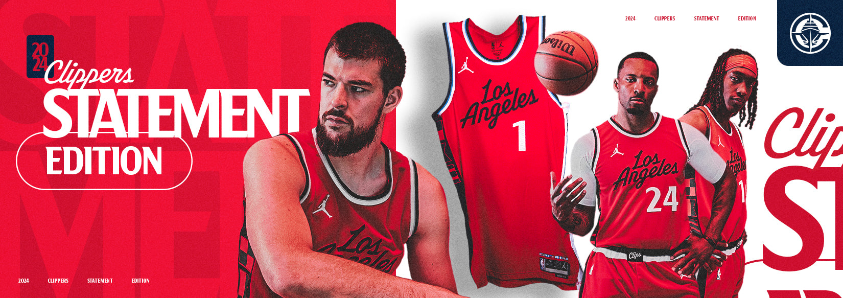 La clippers red jersey 2025