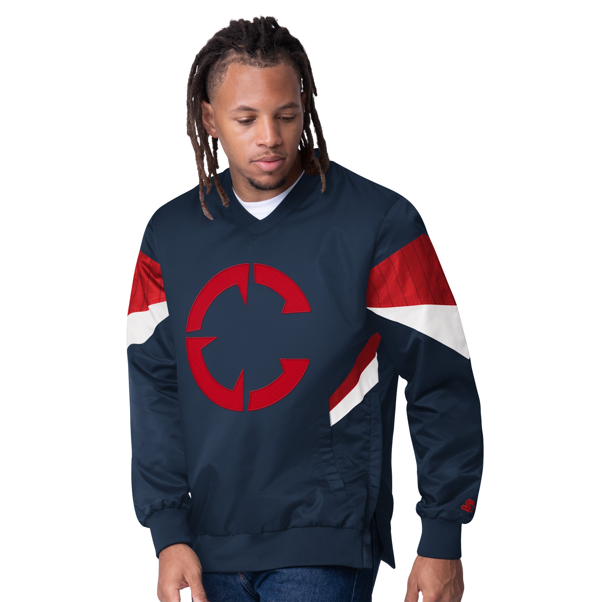 Navy Clippers V-Neck Pullover Jacket