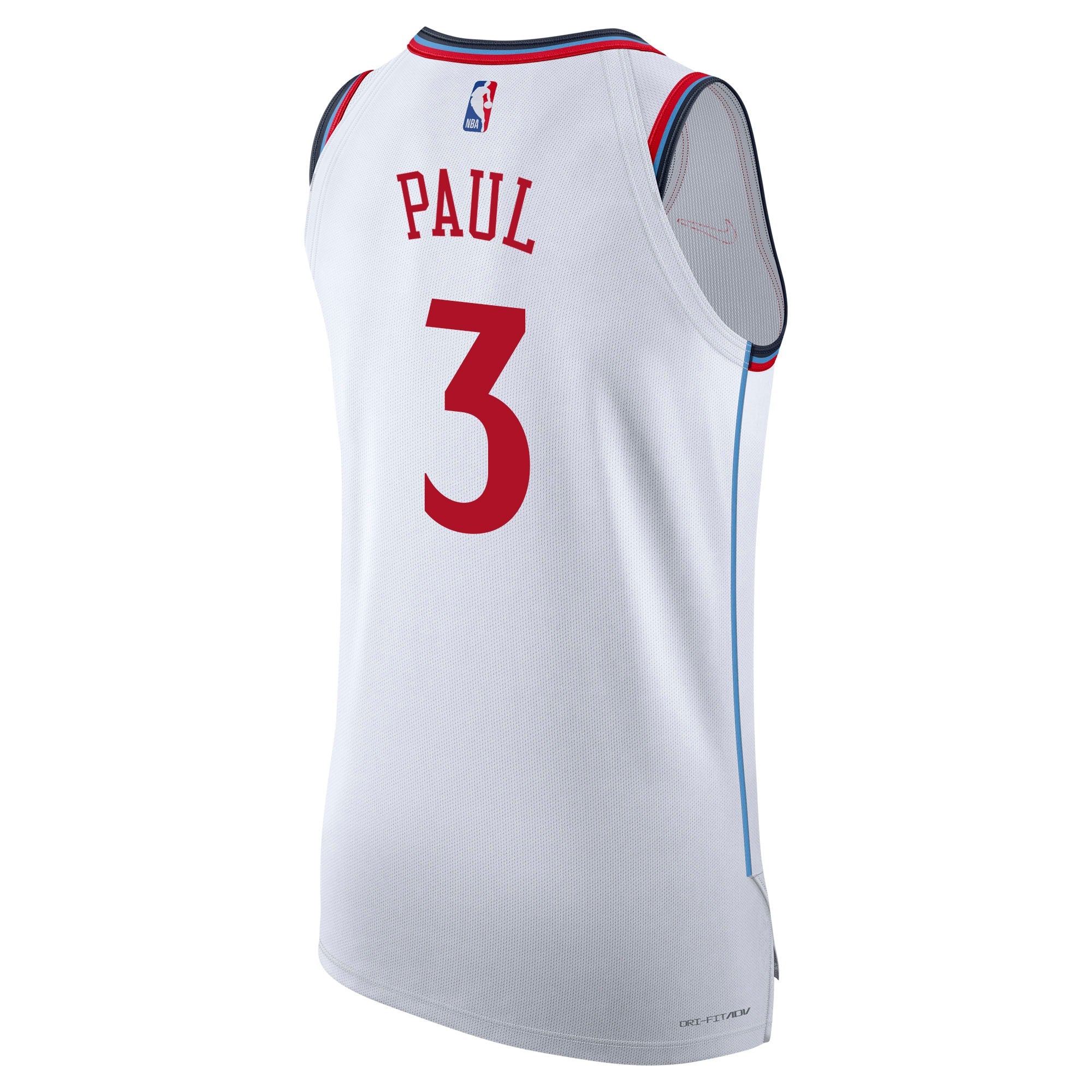 Basketball jersey with 'PAUL' and number '3' on a white background