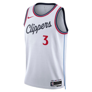 White basketball jersey with 'Clippers' and number '3' on a white background