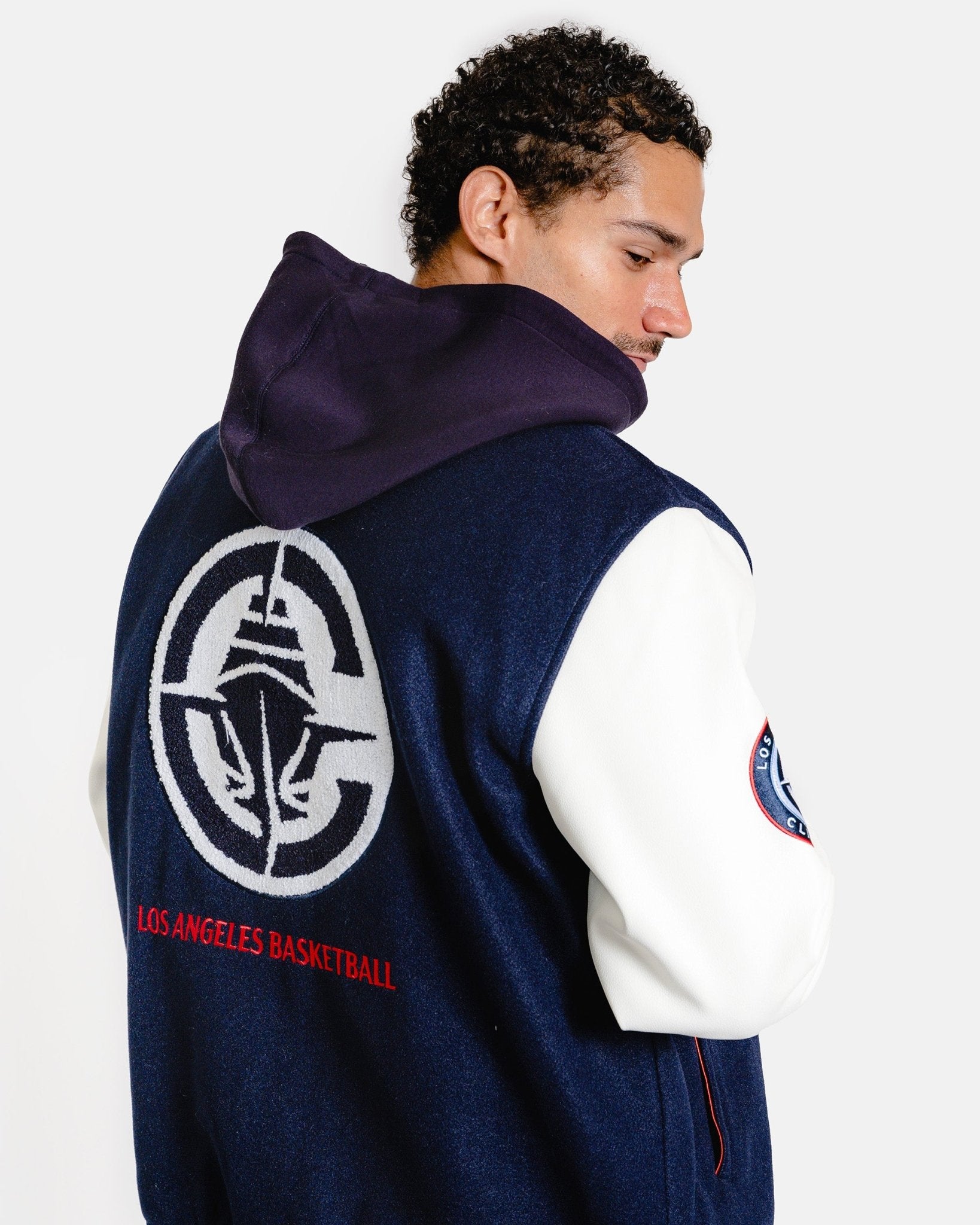 Clippers Varsity Jacket Hoodie - Apparel - Navy/White - 20 - 000203 - S