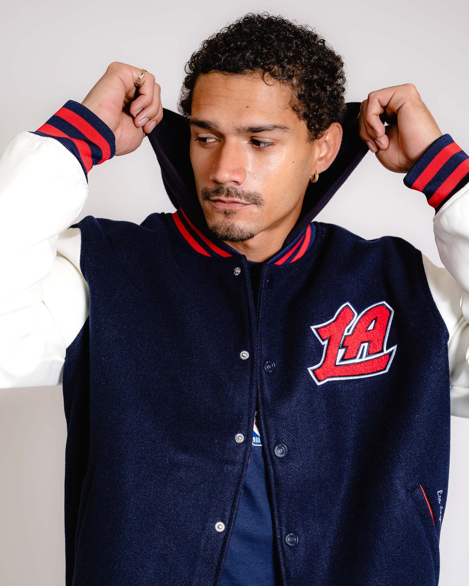 Clippers Varsity Jacket Hoodie - Apparel - Navy/White - 20 - 000203 - S