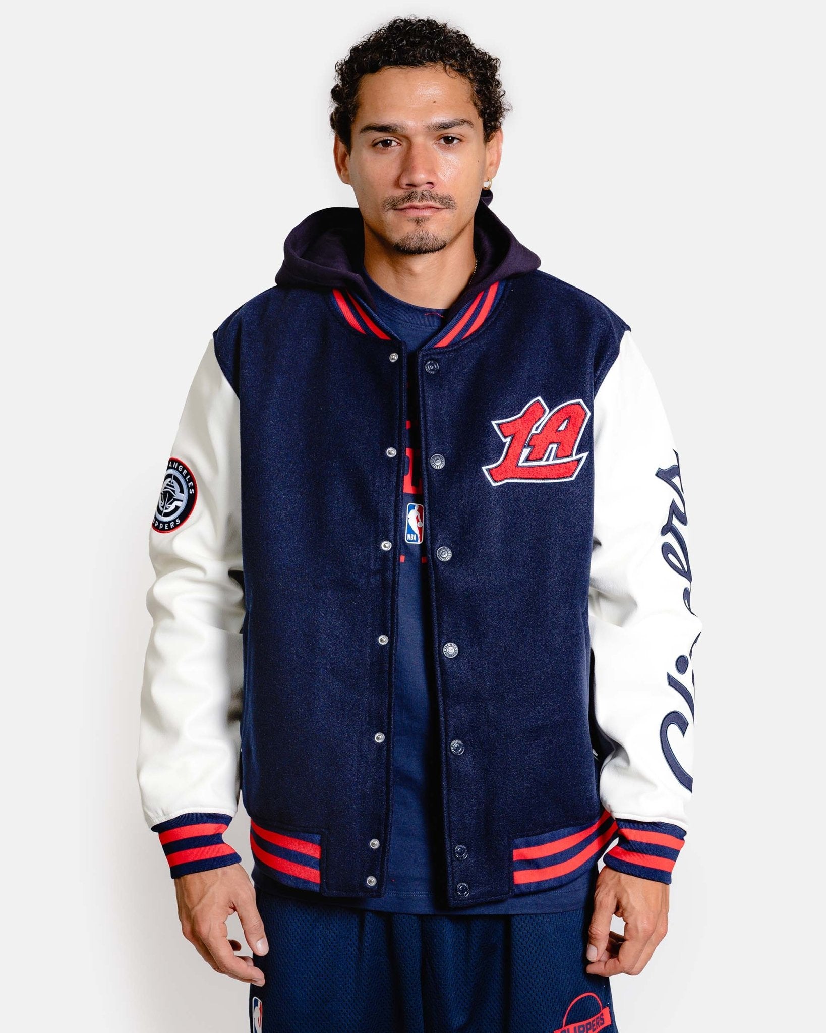 Clippers Varsity Jacket Hoodie - Apparel - Navy/White - 20 - 000203 - S