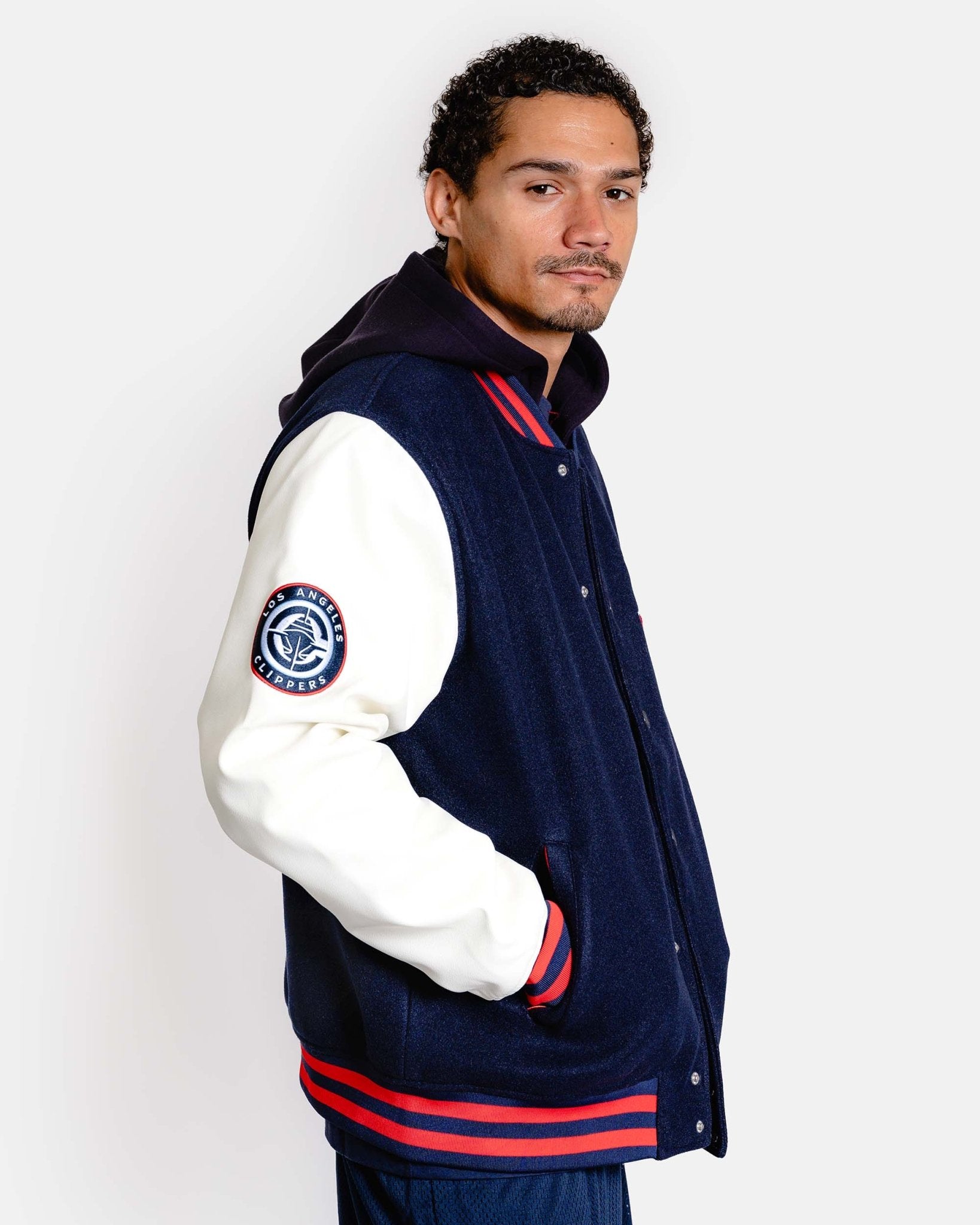 Clippers Varsity Jacket Hoodie - Apparel - Navy/White - 20 - 000203 - S