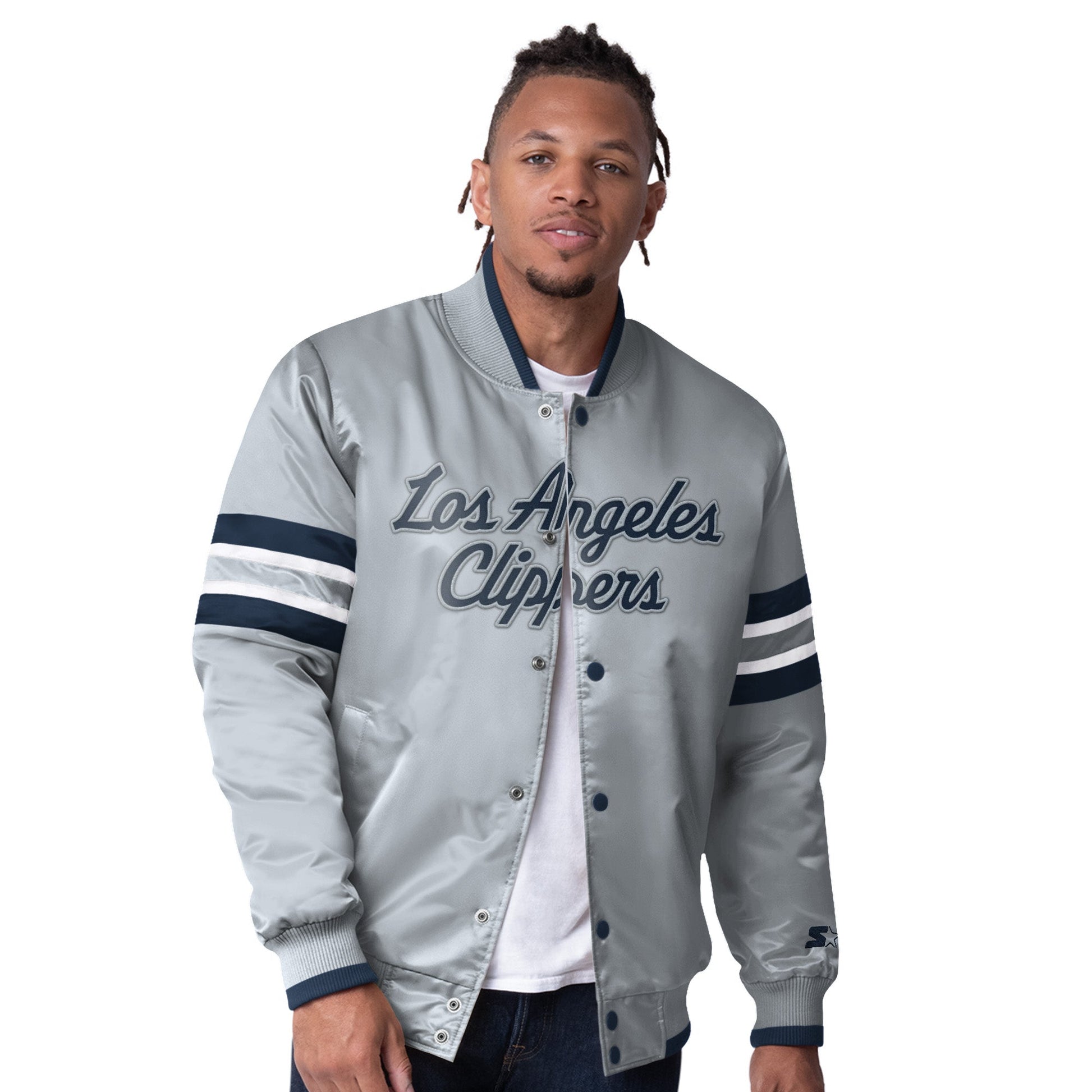 Gray Clippers Varsity Jacket - LA CLIPPERS TEAM STORESTARTER20 - 000060 - S