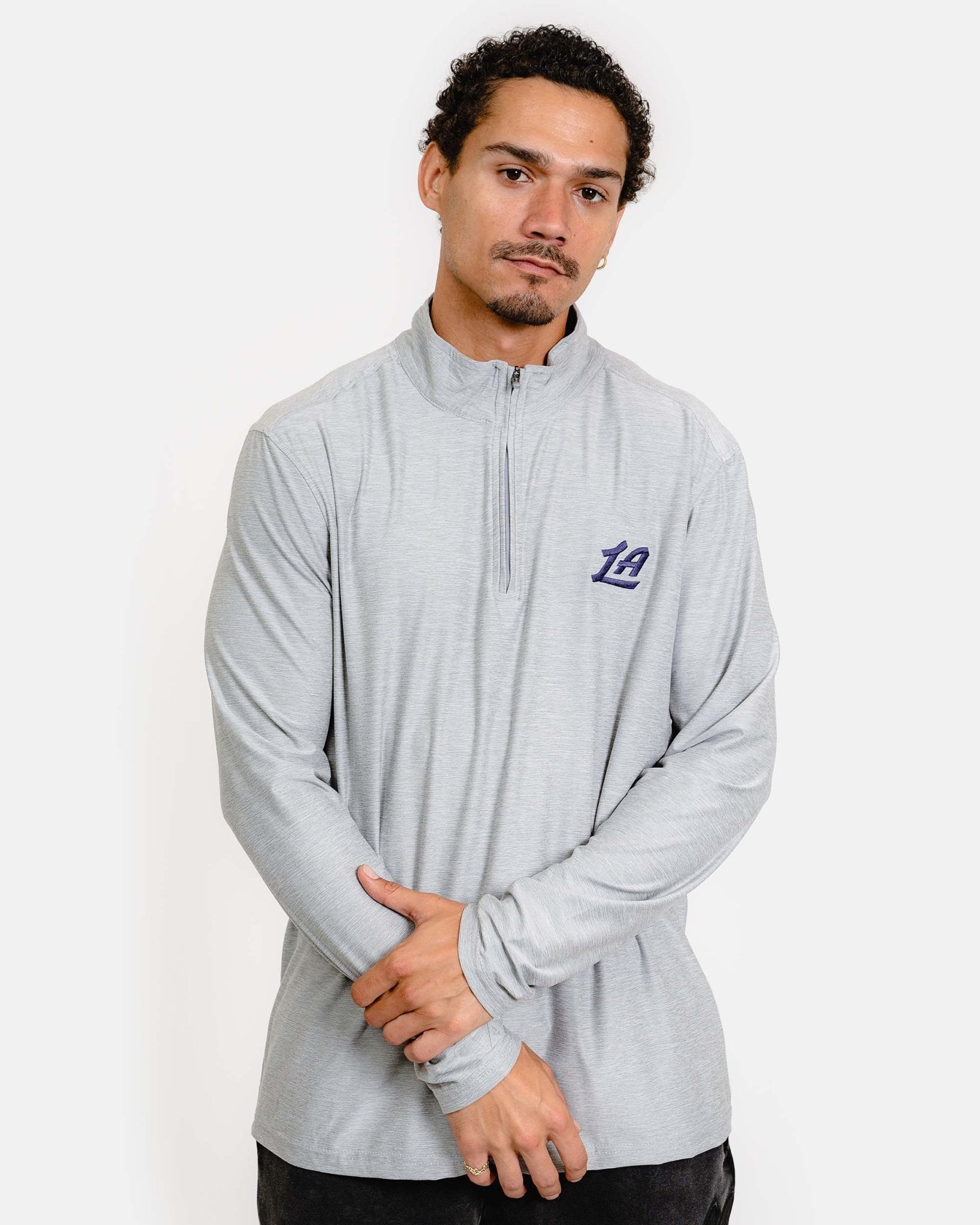 Gray LA 1/4 Zip Pullover - Apparel - Gray - 20 - 000347 - S