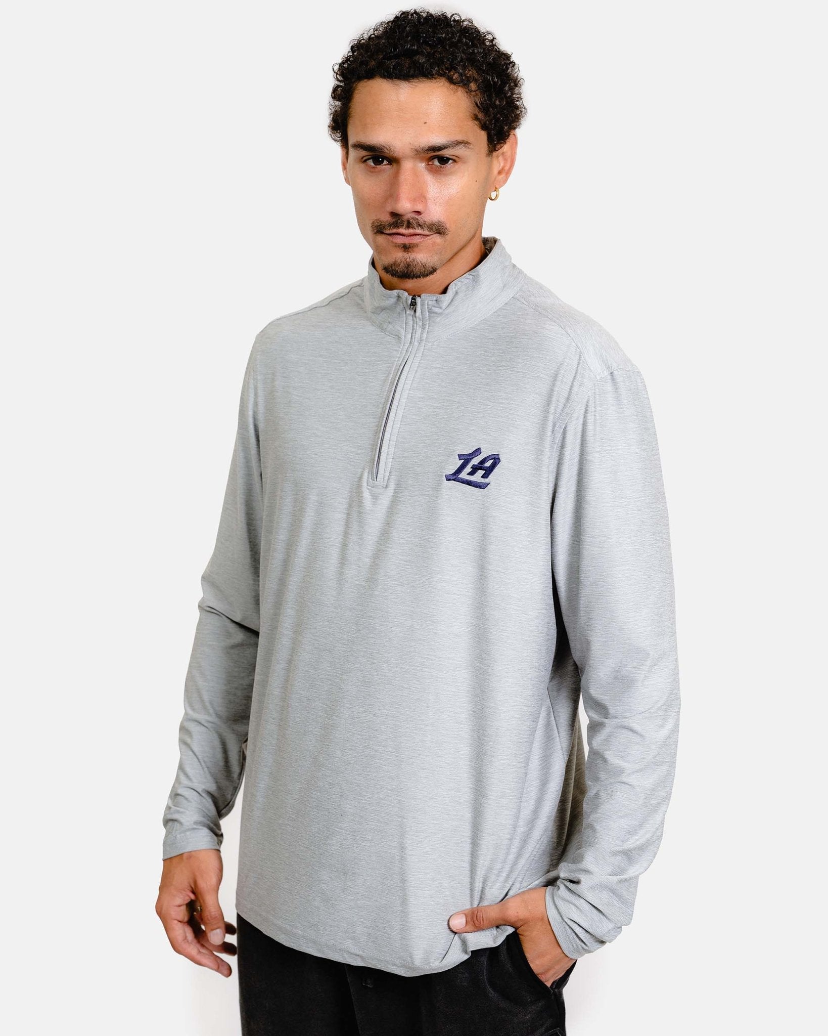 Gray LA 1/4 Zip Pullover - Apparel - Gray - 20 - 000347 - S