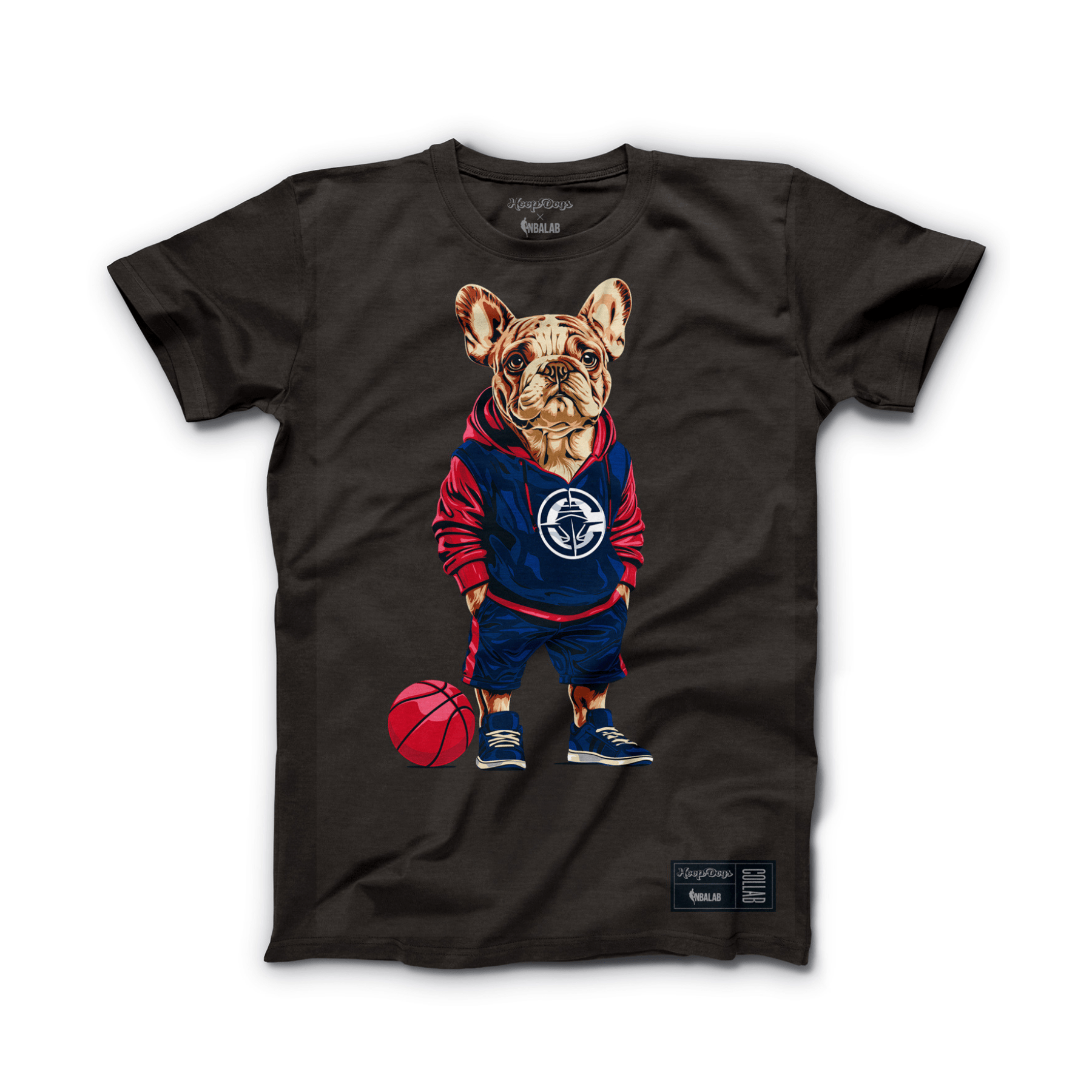 Hoop Dogs French Bulldog Short Sleeve T-Shirt - LA CLIPPERS TEAM STORENBALAB20 - 000075 - S