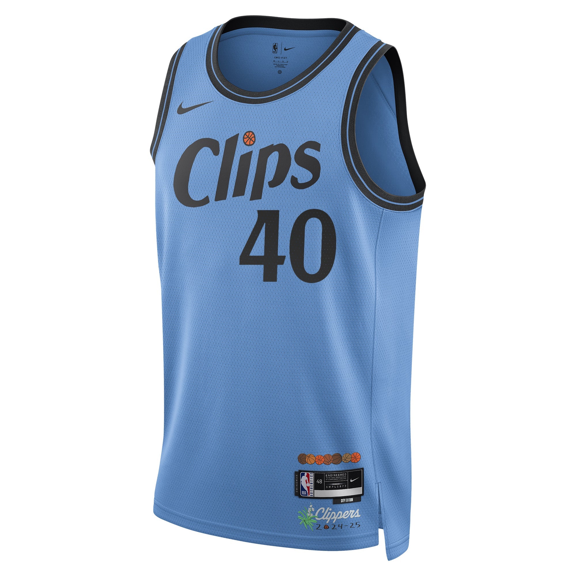 Ivica Zubac '24 - '25 City Edition Swingman Jersey - Jerseys - Pacific Blue - 11 - 000064 - XS