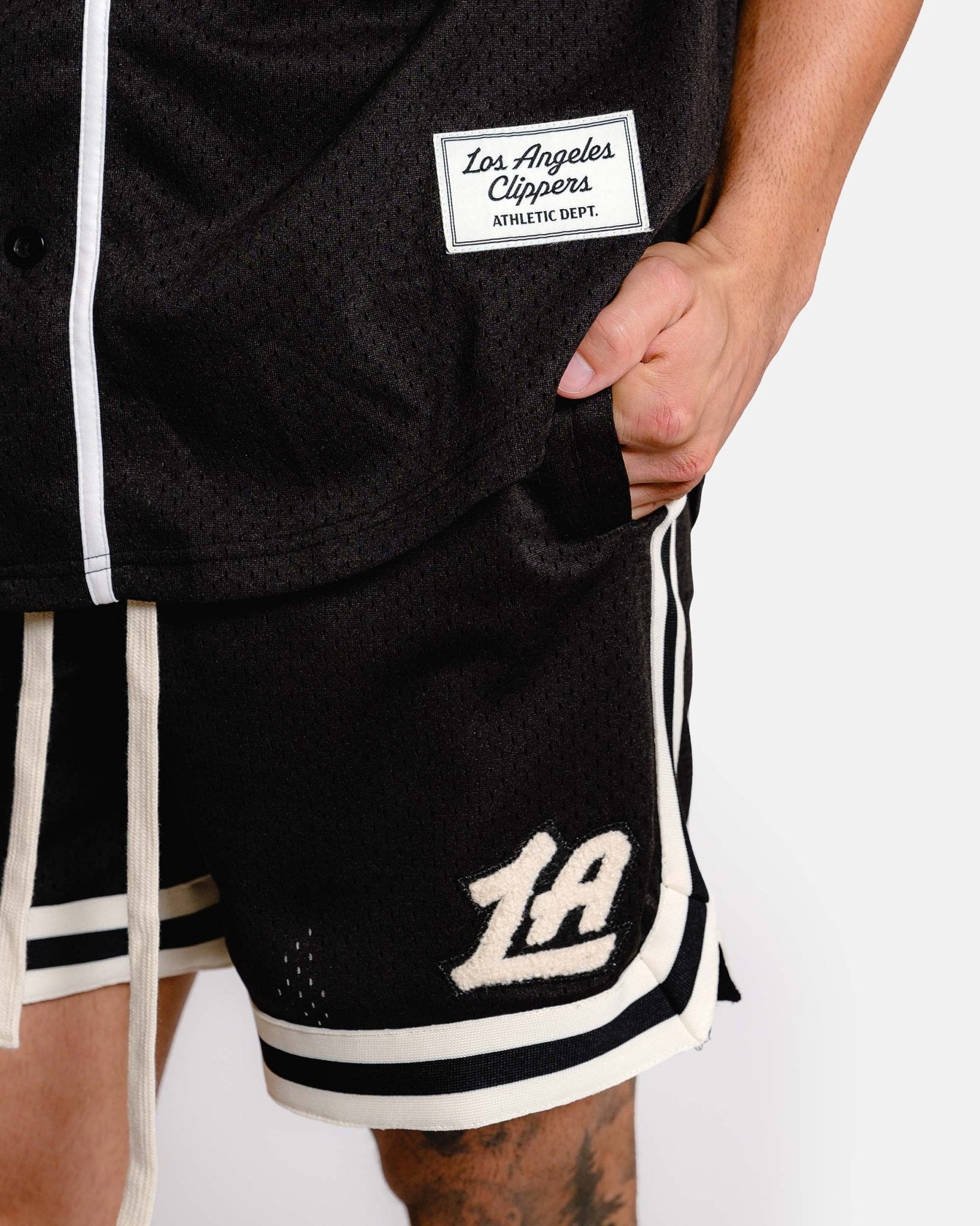 LA Chenille Mesh Shorts - Apparel - Black - 21 - 000026 - S