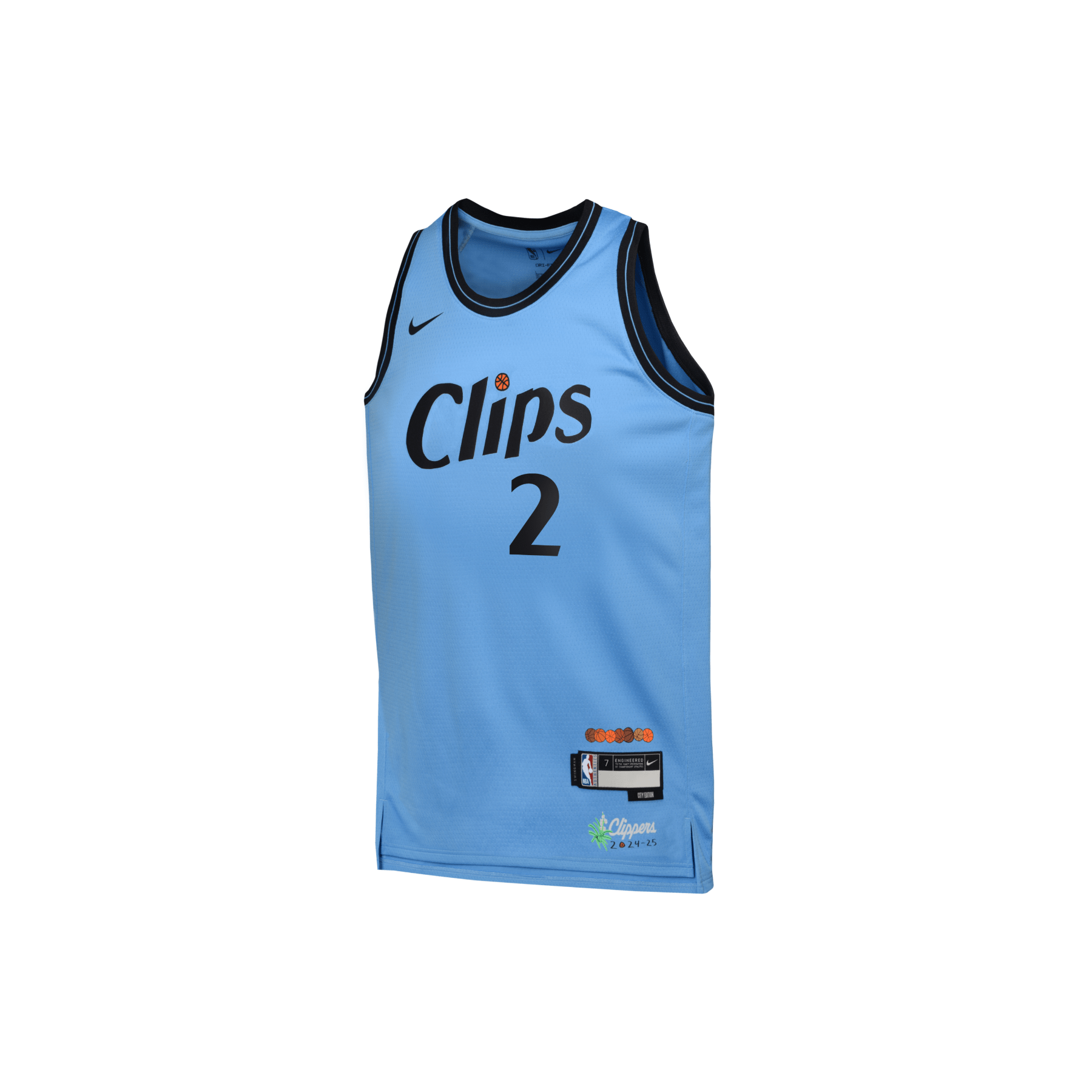 Little Kid Kawhi Leonard '24 - '25 City Edition Swingman Jersey - Jerseys - Pacific Blue - 13 - 000016 - 4
