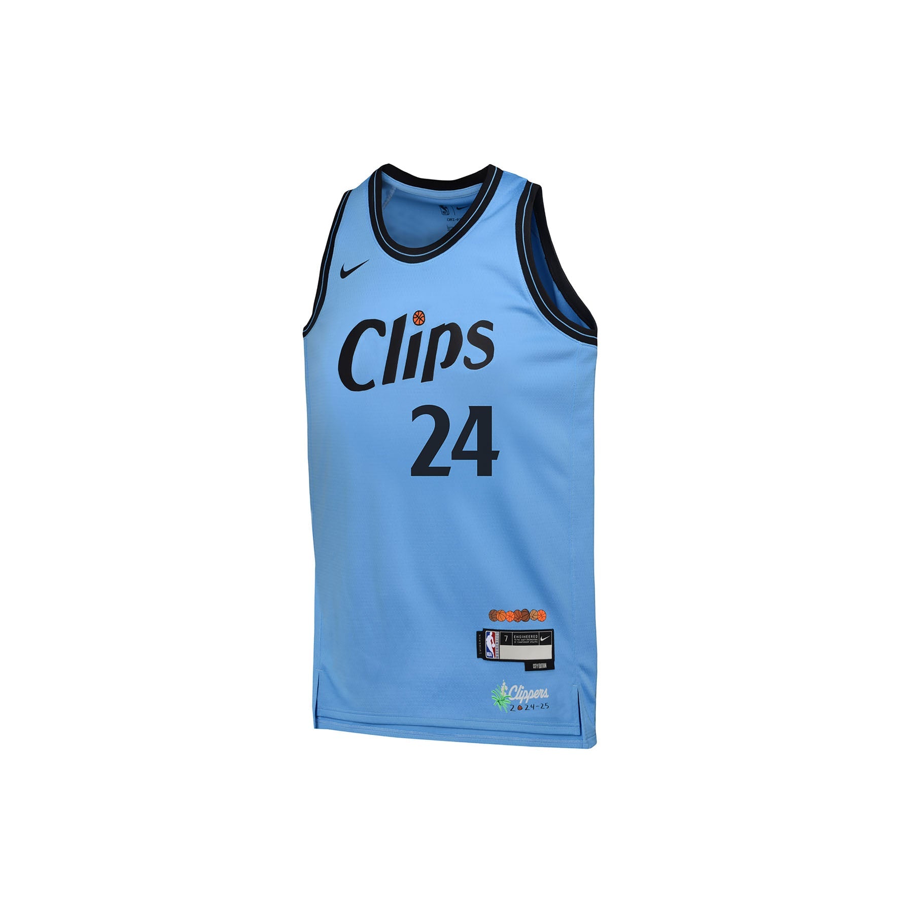 Little Kid Norman Powell '24 - '25 City Edition Swingman Jersey - Apparel - Pacific Blue - 13 - 000009 - 4