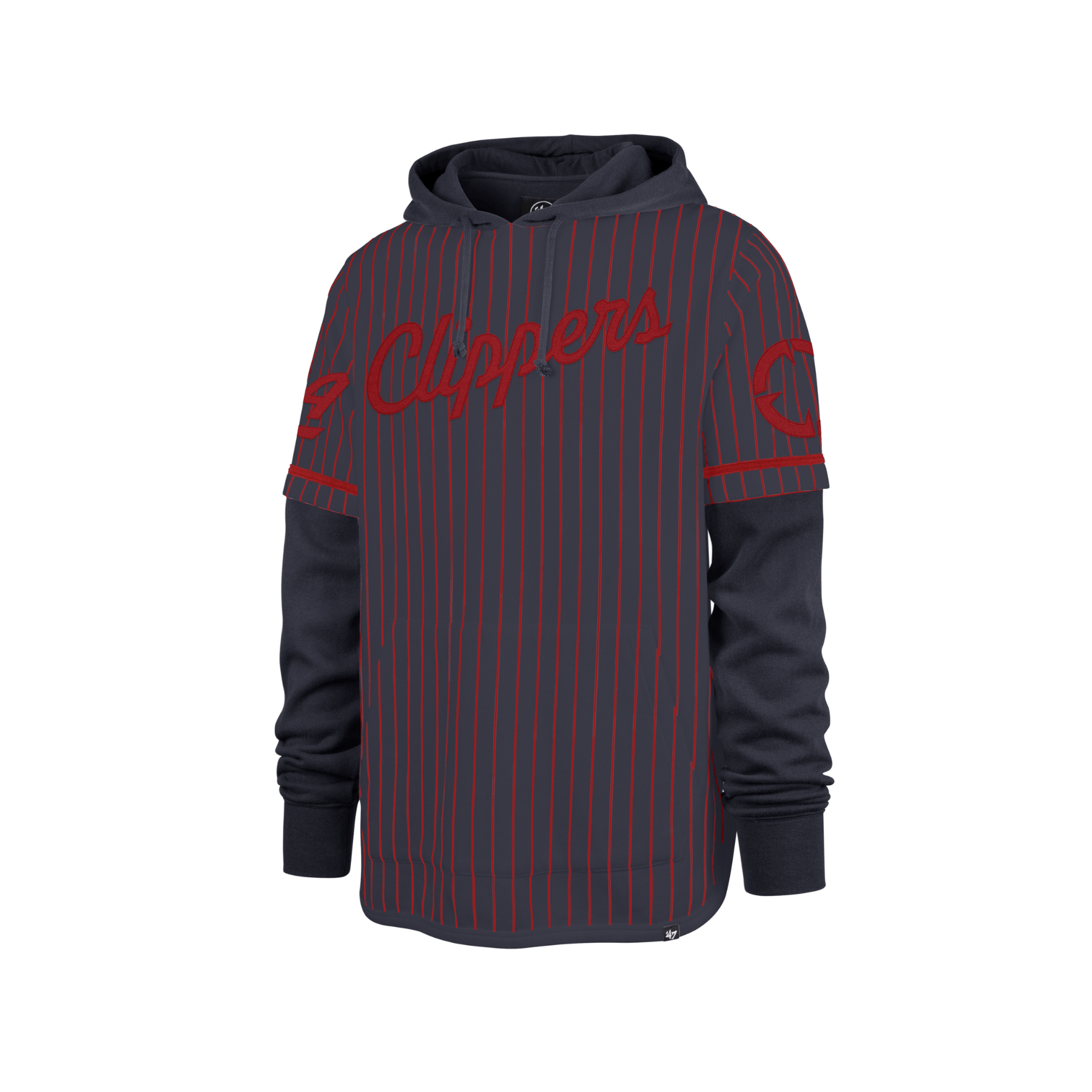 Navy Clippers Pullover Baseball Hoodie - LA CLIPPERS TEAM STORE47 Brand20 - 000007 - S