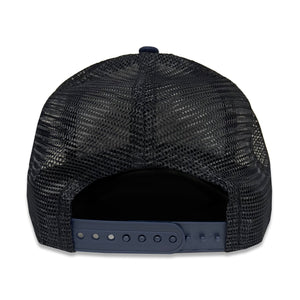 Navy Gothic Stacked Logo 940 Mesh Snapback Hat - LA CLIPPERS TEAM STORENew Era60 - 000073
