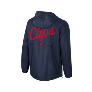 Navy LA Clippers 1/4 Zip Hooded Windbreaker - LA CLIPPERS TEAM STOREStadium Essentials20 - 000070 - S
