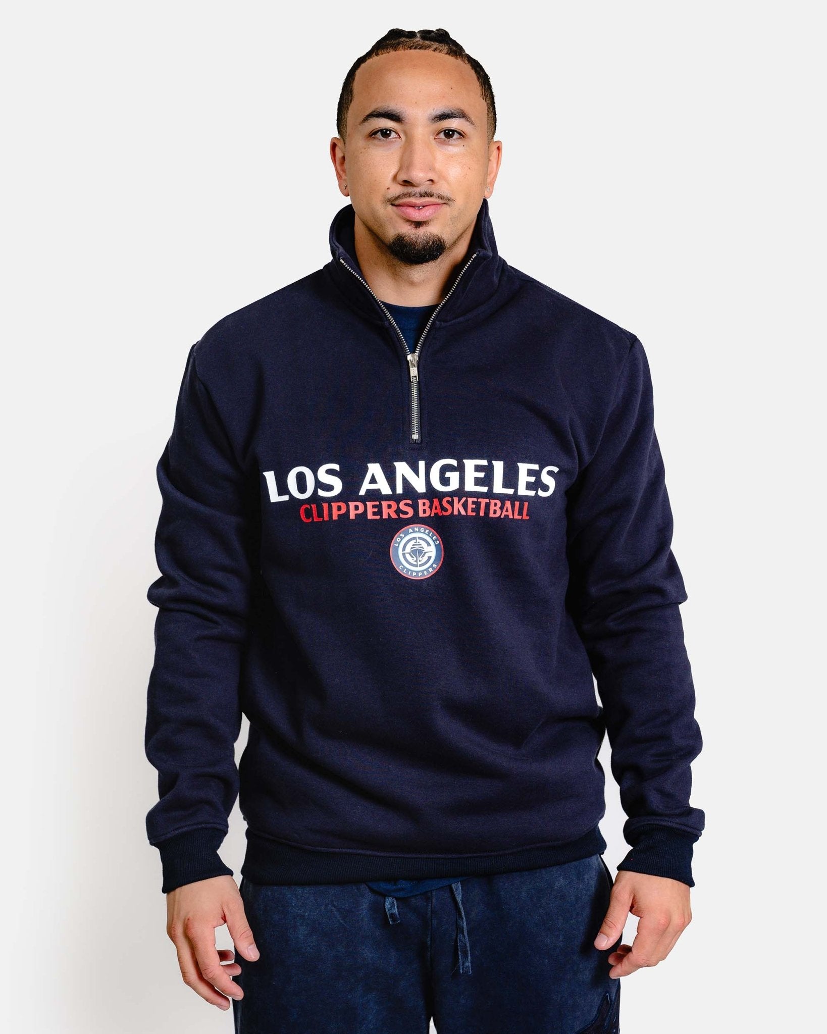 Navy Los Angeles Clippers 1/4 Zip Sweatshirt - Apparel - Navy - 20 - 000154 - S
