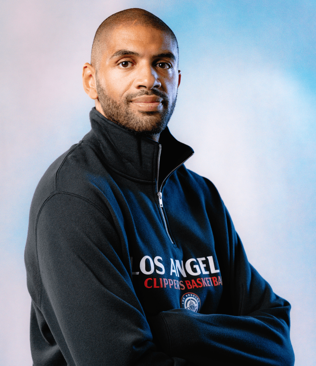 Navy Los Angeles Clippers 1/4 Zip Sweatshirt - LA CLIPPERS TEAM STORECourtside Supply20 - 000154 - S