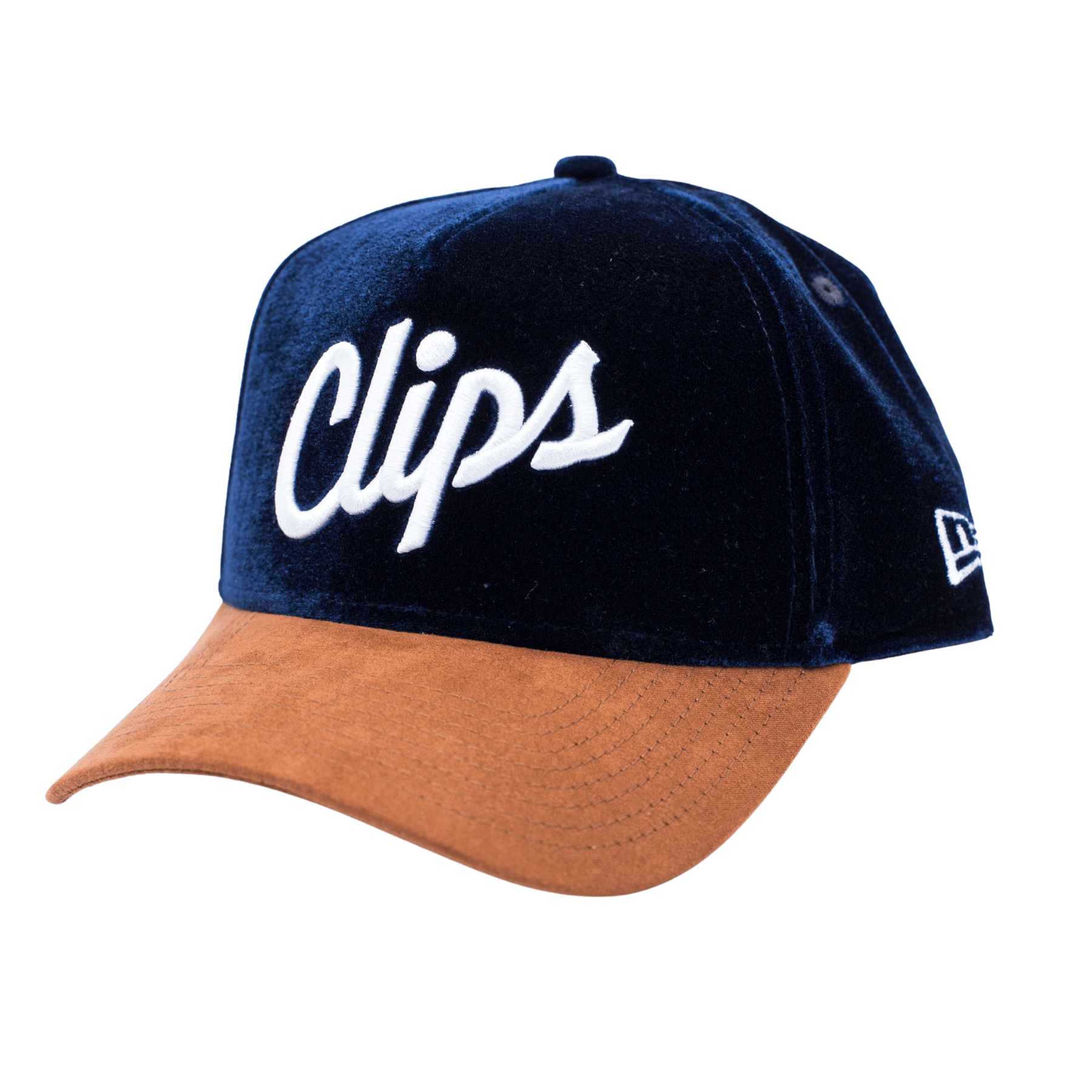 Navy Velvet Suede Clips Snapback Hat - Headwear - Navy - 60 - 000090