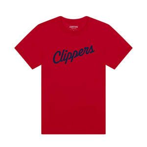 Red Clippers Diagonal Script Logo T-Shirt - LA CLIPPERS TEAM STORECourtside Supply20 - 000101 - S