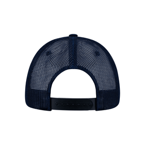 Two - Tone Script Snapback Trucker Hat - Headwear - White/Navy - 60 - 000048
