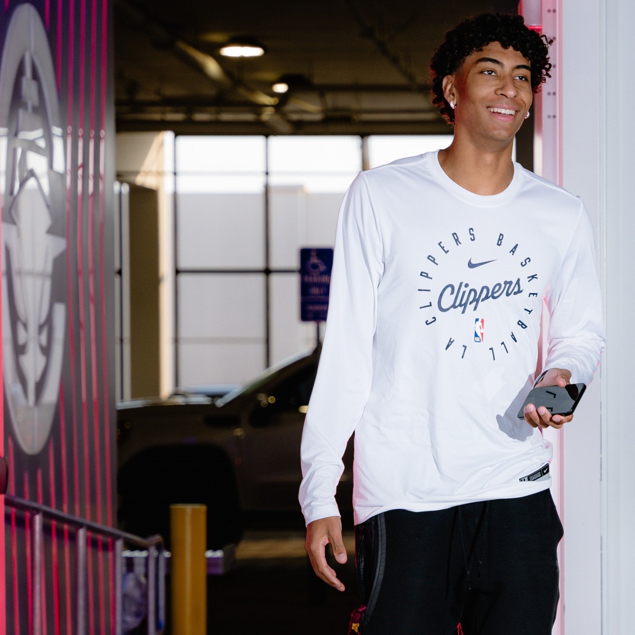 White Clippers Long Sleeve Practice T-Shirt - LA CLIPPERS TEAM STORENike20 - 000026 - XS