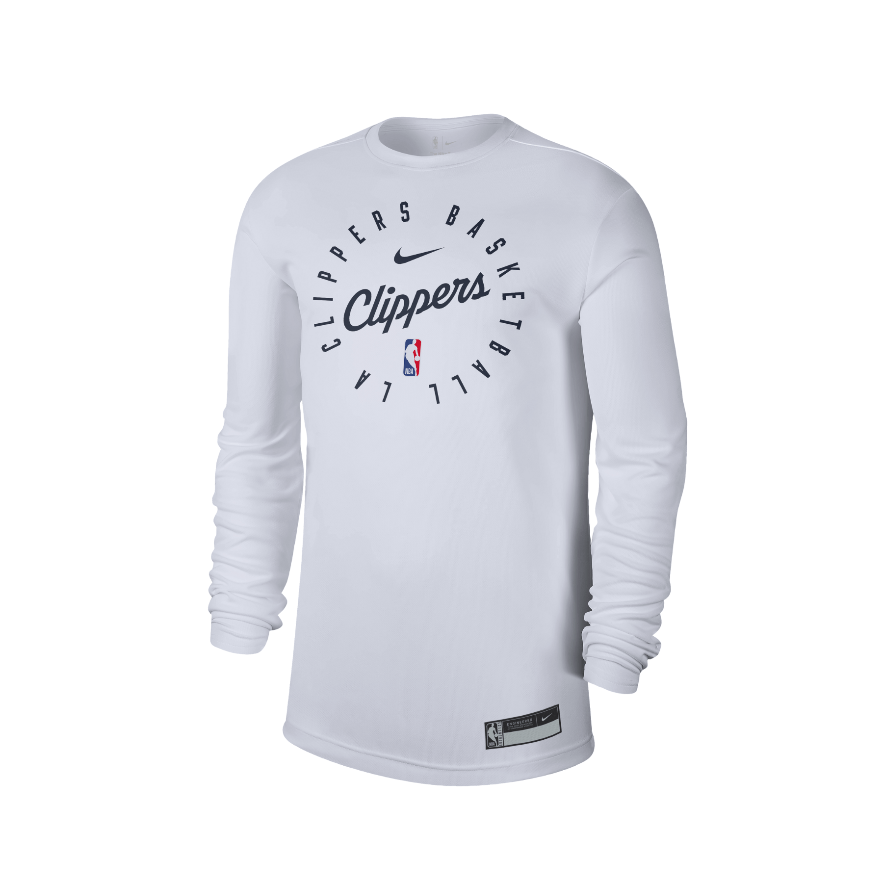 White Clippers Long Sleeve Practice T-Shirt - LA CLIPPERS TEAM STORENike20 - 000026 - XS