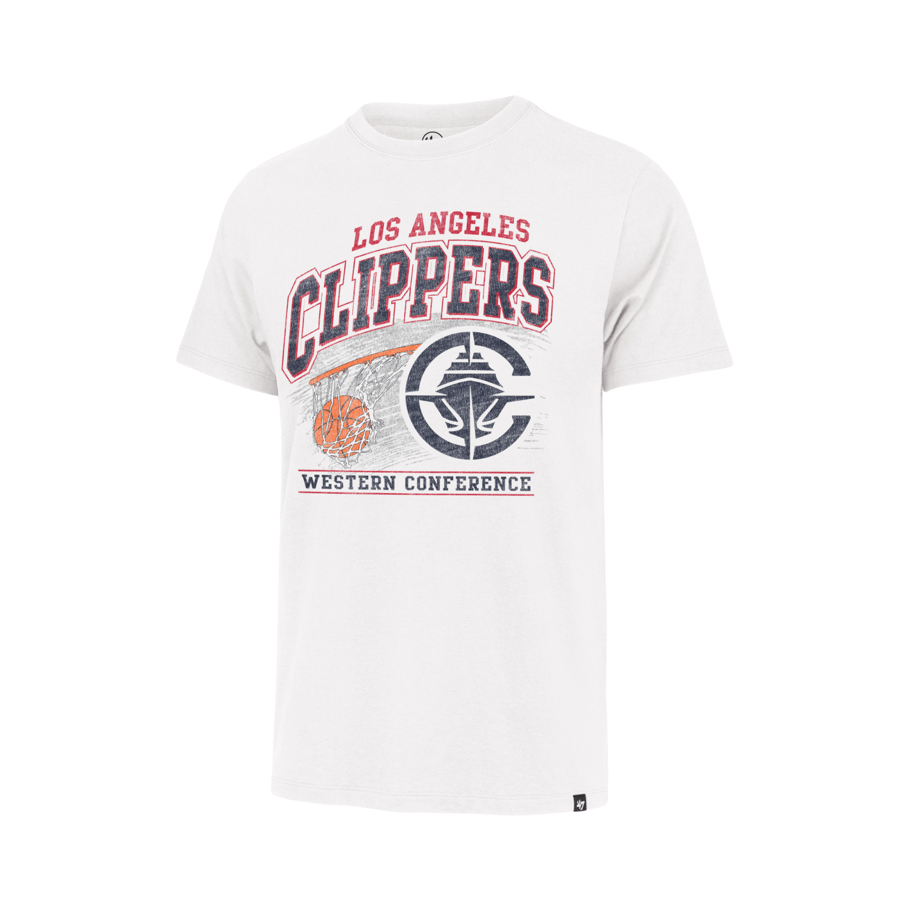 White Clippers Western Conference Graphic T-Shirt - LA CLIPPERS TEAM STORE47 Brand20 - 000167 - S