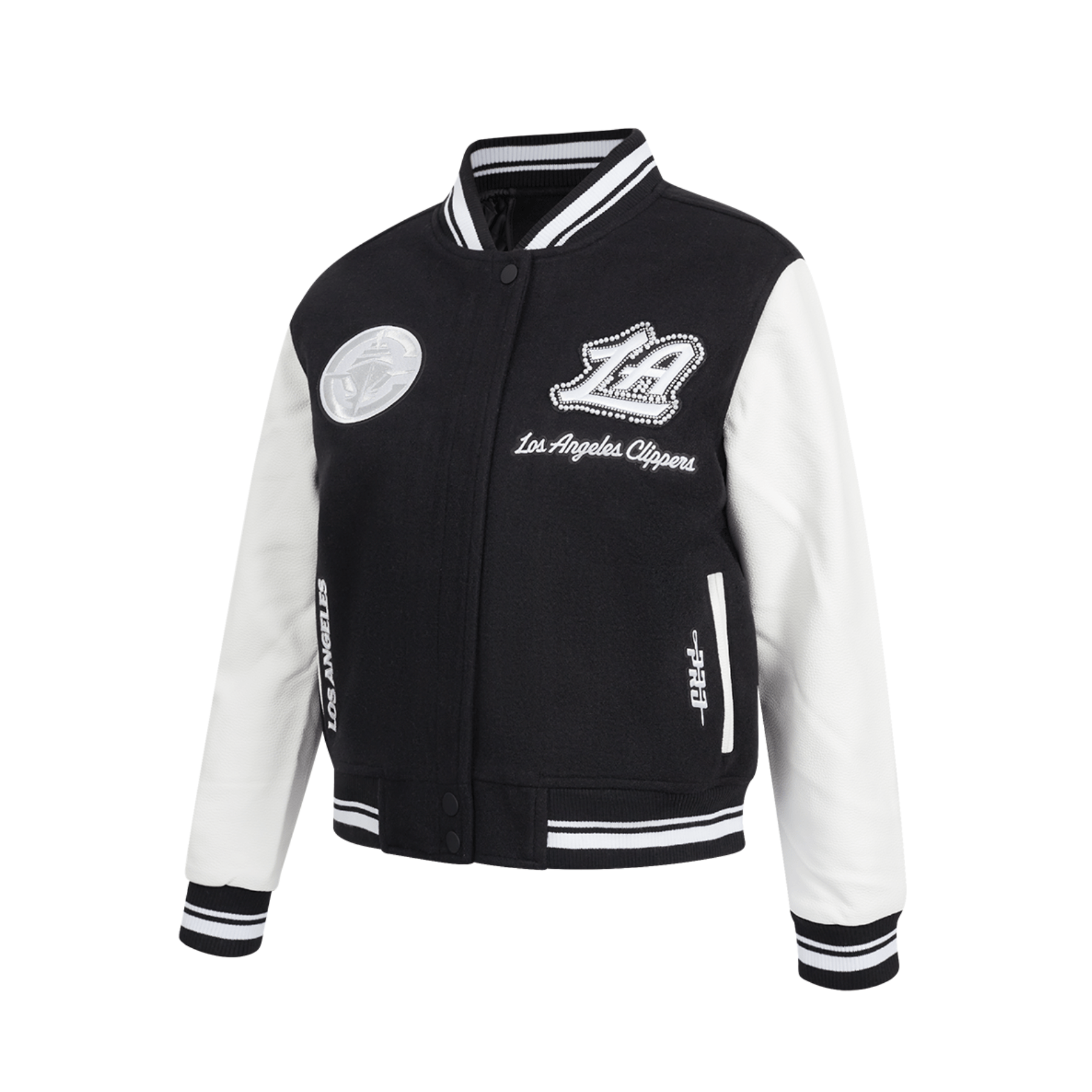 Women’s Black Pearl Varsity Jacket - LA CLIPPERS TEAM STOREPro Standard30 - 000070 - XS