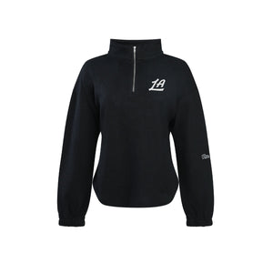 Women’s Black Quarter - Zip Long Sleeve Top - Apparel - Black - 30 - 000098 - XS