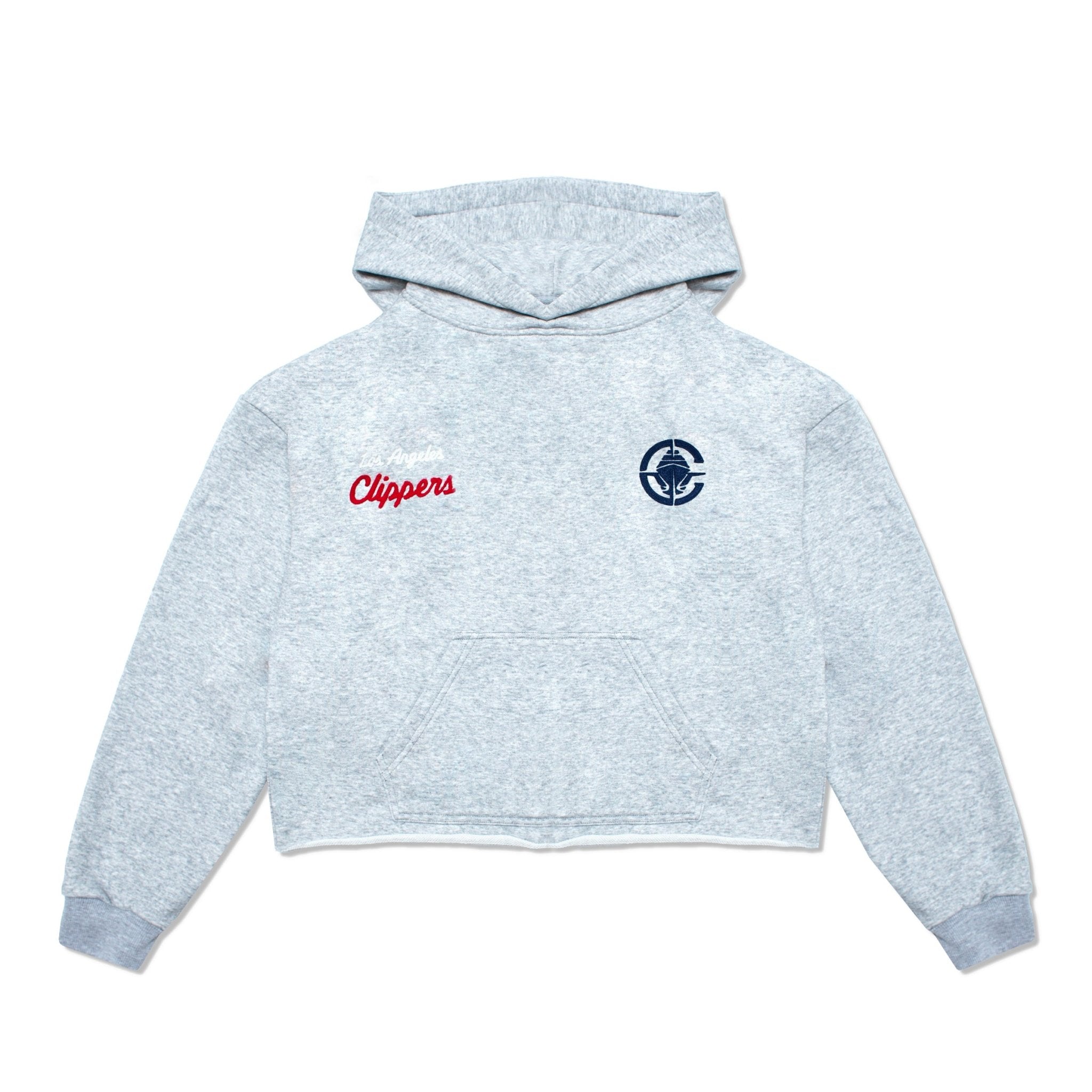 Women’s Cropped Raw Edge Hoodie - LA CLIPPERS TEAM STORECourtside Supply30 - 000045 - XS