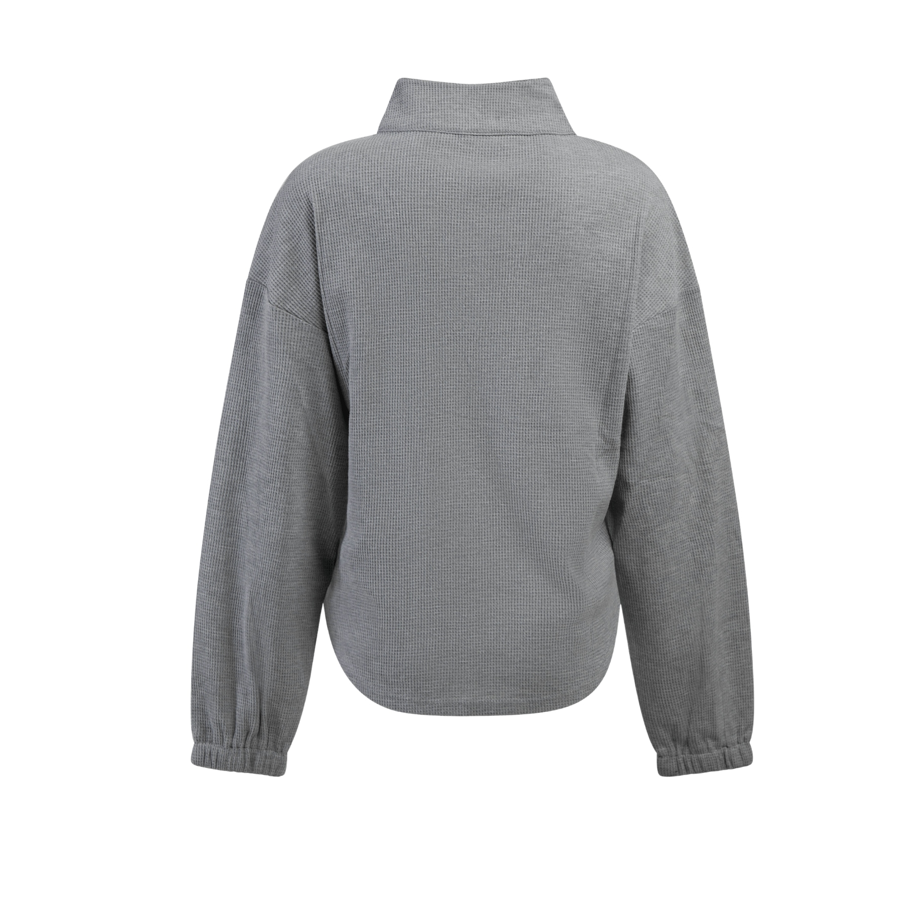Women’s Gray Quarter - Zip Long Sleeve Top - Apparel - Heather Gray - 30 - 000039 - XS