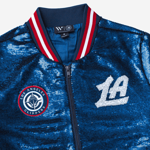 Women’s Navy Sequin Varsity Jacket - LA CLIPPERS TEAM STOREThe Wild Collective30 - 000030 - S