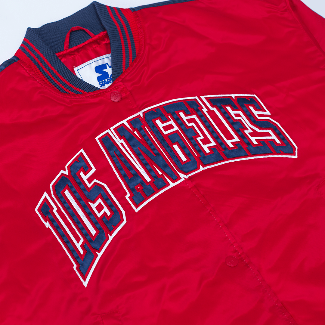 Women’s Red Cropped Varsity Jacket - LA CLIPPERS TEAM STORESTARTER30 - 000028 - XS